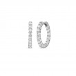 Roberto Coin 18Kt Gold Small Inside Outside Diamond Hoop Earrings