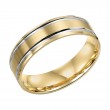 Comfort Fit Two-Tone Wedding Band