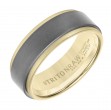 18K Yellow gold ring with step edge, 8MM