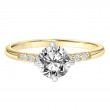 East West Diamond Engagement Ring