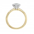East West Diamond Engagement Ring
