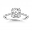 Cushion Halo Diamond Engagement Ring
