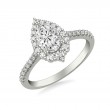 Pear Shaped Halo Engagement Ring