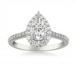 Pear Shaped Halo Engagement Ring