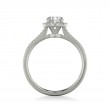 Contemporary Oval Halo Split Shank Diamond Engagement Ring