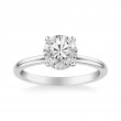 Classic Hidden Halo Solitaire Engagement Ring