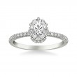 Oval Diamond Engagement Ring with Hidden Halo
