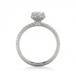 Oval Diamond Engagement Ring with Hidden Halo
