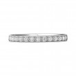 FlyerFit® 18K White Gold Micropave Bead Set Wedding Band