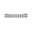 FlyerFit® 18K White Gold Micropave Bead Set Wedding Band