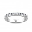 FlyerFit® 18K White Gold Micropave Bead Set Wedding Band