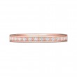 FlyerFit® 18K Pink Gold Micropave Bead Set Wedding Band