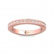 FlyerFit® 14K Pink Gold Micropave Bead Set Wedding Band