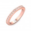 FlyerFit® 14K Pink Gold Micropave Bead Set Wedding Band