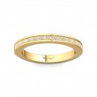 FlyerFit® 18K Yellow Gold Micropave Bead Set Wedding Band