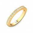 FlyerFit® 18K Yellow Gold Micropave Bead Set Wedding Band