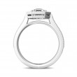 FlyerFit® Platinum Micropave Halo Engagement Ring