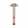 FlyerFit® 14K Pink Gold Micropave Halo Engagement Ring