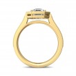 FlyerFit® 14K Yellow Gold Micropave Halo Engagement Ring