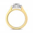 FlyerFit® 14K Yellow and 14K White Gold Micropave Halo Engagement Ring