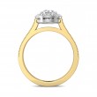 FlyerFit® 14K Yellow and 14K White Gold Micropave Halo Engagement Ring