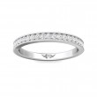 FlyerFit® Platinum Micropave Bead Set Wedding Band