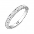 FlyerFit® Platinum Micropave Bead Set Wedding Band