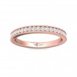 FlyerFit® 14K Pink Gold Micropave Bead Set Wedding Band