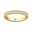 FlyerFit® 18K Yellow Gold Micropave Bead Set Wedding Band