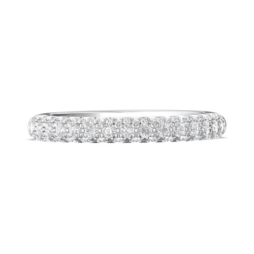 FlyerFit&reg; Platinum Micropave Wedding Band