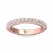 FlyerFit® 14K Pink Gold Micropave Wedding Band