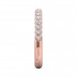 FlyerFit® 14K Pink Gold Micropave Wedding Band