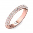 FlyerFit® 14K Pink Gold Micropave Wedding Band