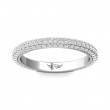 FlyerFit® Platinum Micropave Wedding Band