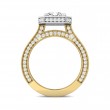 FlyerFit® 14K Yellow and 14K White Gold Micropave Halo Engagement Ring