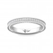 FlyerFit® 18K White Gold Micropave Bead Set Wedding Band