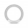 FlyerFit® 18K White Gold Micropave Bead Set Wedding Band