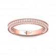 FlyerFit® 18K Pink Gold Micropave Bead Set Wedding Band