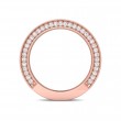 FlyerFit® 18K Pink Gold Micropave Bead Set Wedding Band