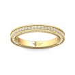 FlyerFit® 18K Yellow Gold Micropave Bead Set Wedding Band