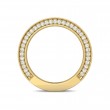 FlyerFit® 18K Yellow Gold Micropave Bead Set Wedding Band