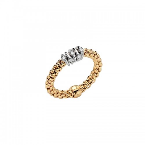 FOPE Prima 18K Yellow Gold Flex'it Diamond Ring