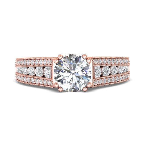 FlyerFit&reg; 18K Pink Gold Encore Engagement Ring
