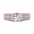 FlyerFit® 18K Pink Gold Shank And White Gold Top Encore Engagement Ring