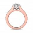 FlyerFit® 18K Pink Gold Shank And White Gold Top Encore Engagement Ring
