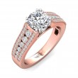 FlyerFit® 18K Pink Gold Shank And White Gold Top Encore Engagement Ring