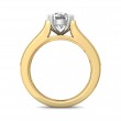 FlyerFit® 18K Yellow Gold Shank And White Gold Top Encore Engagement Ring
