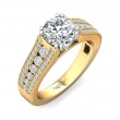 FlyerFit® 18K Yellow Gold Shank And White Gold Top Encore Engagement Ring