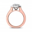 FlyerFit® 18K Pink Gold Shank And White Gold Top Encore Engagement Ring