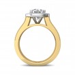 FlyerFit® 18K Yellow Gold Shank And White Gold Top Encore Engagement Ring